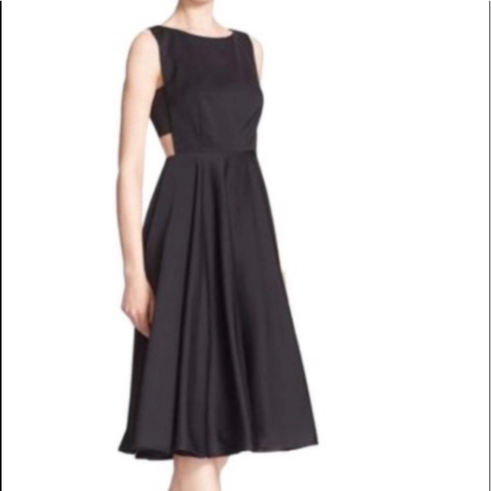 Ted Baker cut out full skirt black dress. Size 0